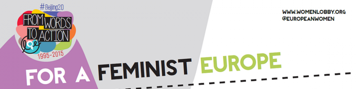 Beijing+20 For a feminist Europe banner