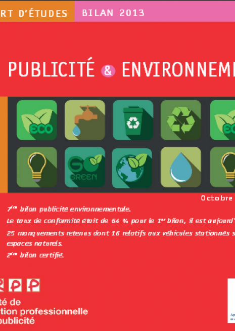 Rapport Publicité et environnement 2014
