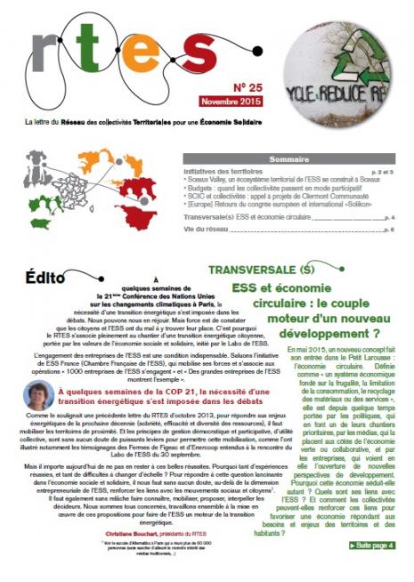 ESS et économie circulaire / RTES n°25